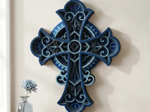 Estante o repisa: Hyperdetailed Cross — referencia de MakerWorld