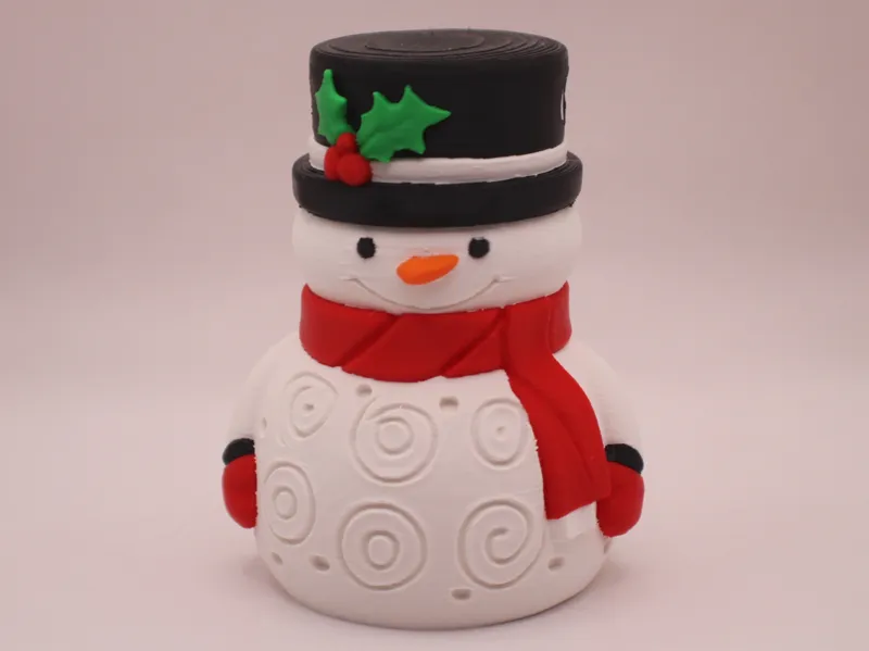 Swirly Snowman Ornament/Figurine