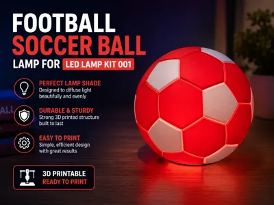 Football Soccer Ball Lamp for LED Lamp Kit 001 