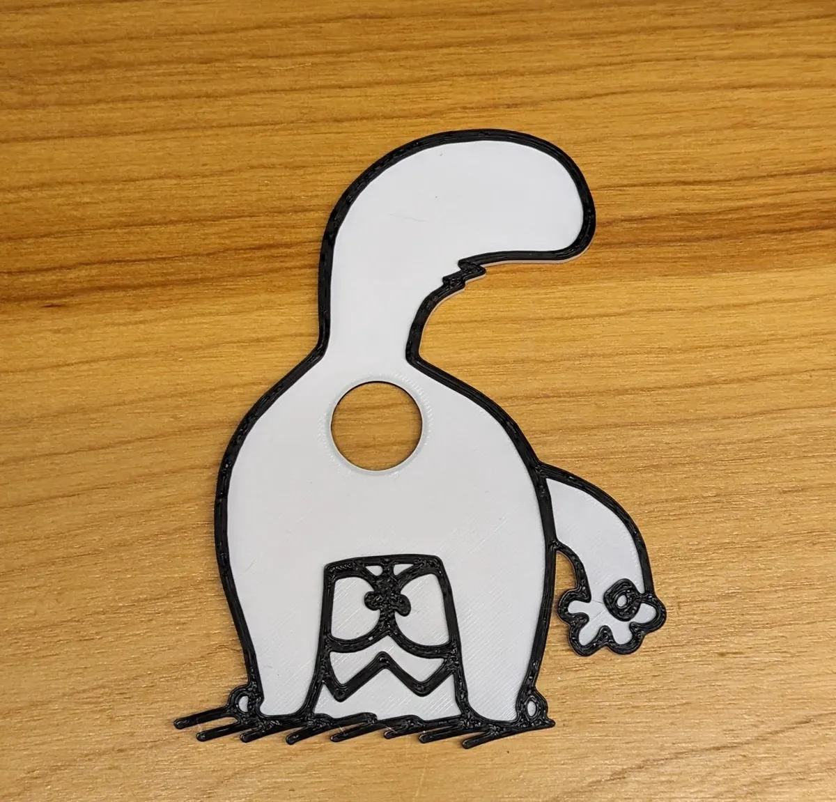 Simons Cat Door Peephole surround  Remixed by t147caddy MakerWorld: Download Free 3D Models - 3D model önizlemesi