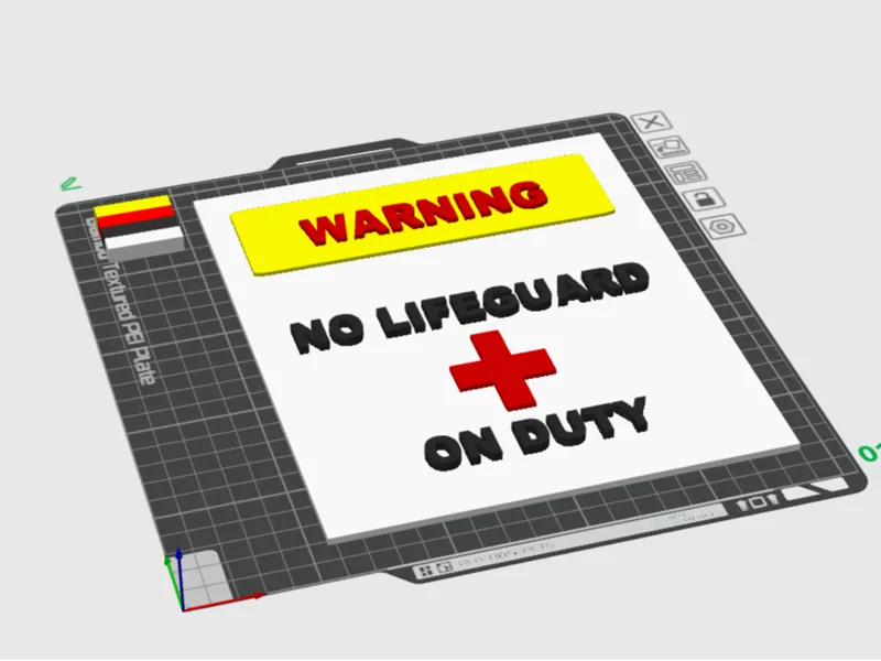 No Lifeguard on duty sign