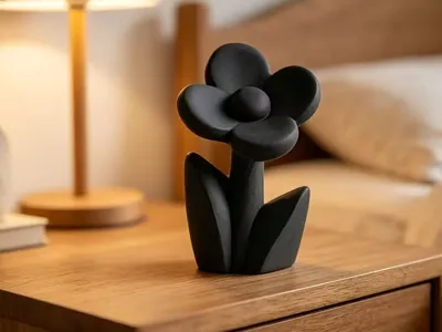 3D-Printed Decorative Flower – Stylized Rose/Tulip