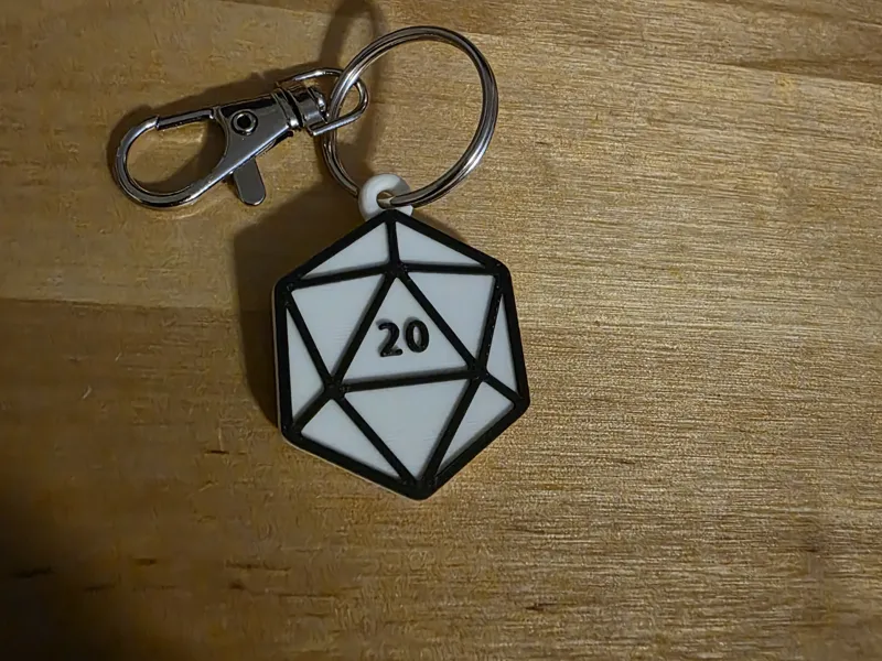NFC D20 Key Chain