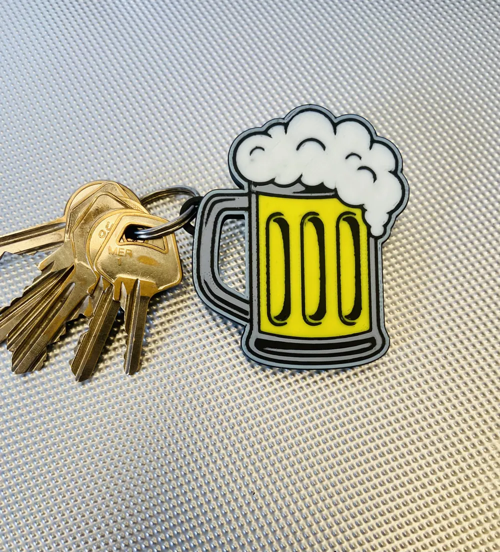 beer keychain - Free 3D Print Model - MakerWorld