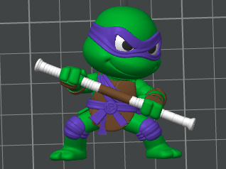 Donatello Tartarughe Ninja Mini Flexi portachiavi