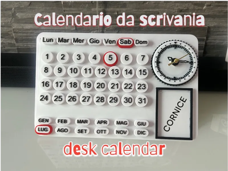 ChronoFrame–Calendario perpetuo, orologio, cornice