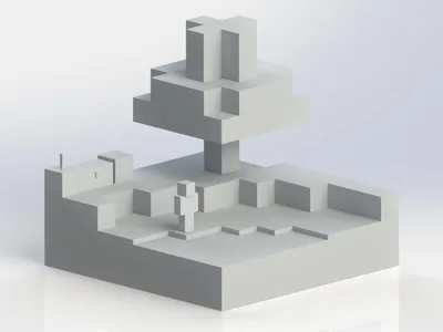 Tiny chunk of Minecraft