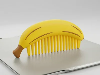 Banana Comb Print In Place