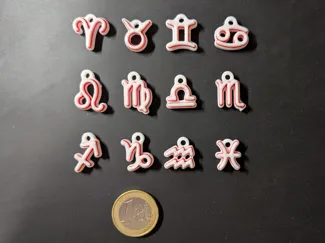 Zodiac Mini Charms & Pendants (15mm) - Easy Print