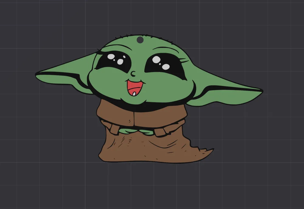 Baby Yoda Keyring By Cruse2382 Makerworld