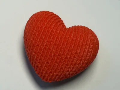 Knitted Heart - Free 3D Print Model - MakerWorld