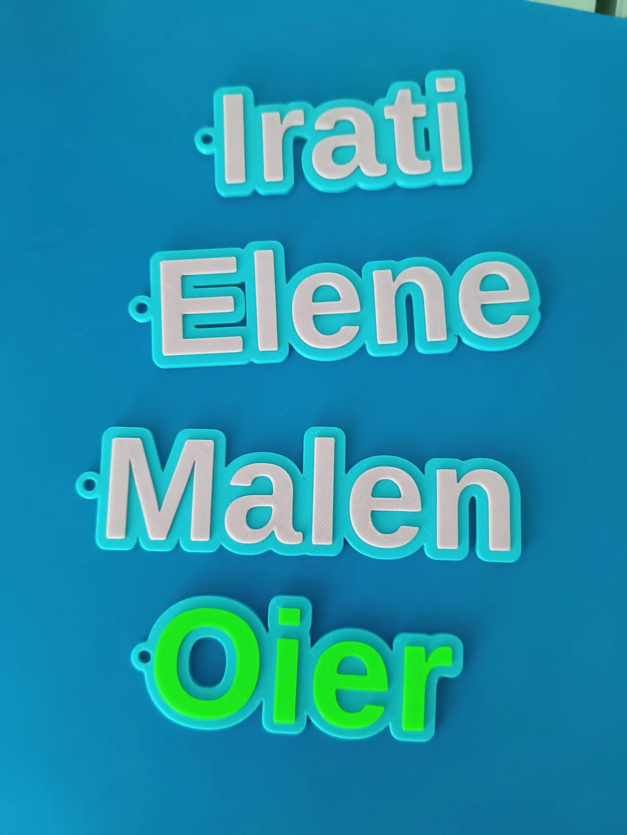 Customizable name keychain (multiple) view 2