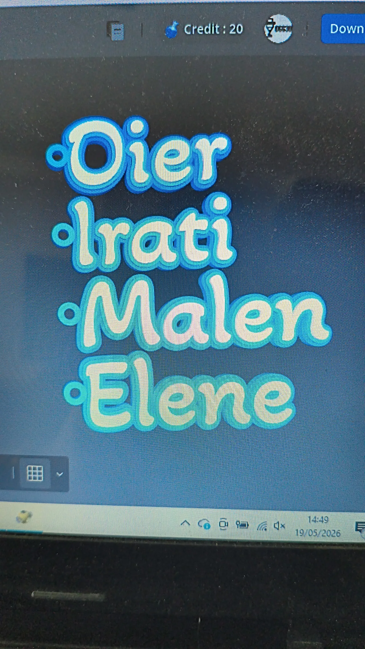 Customizable name keychain (multiple) view 3