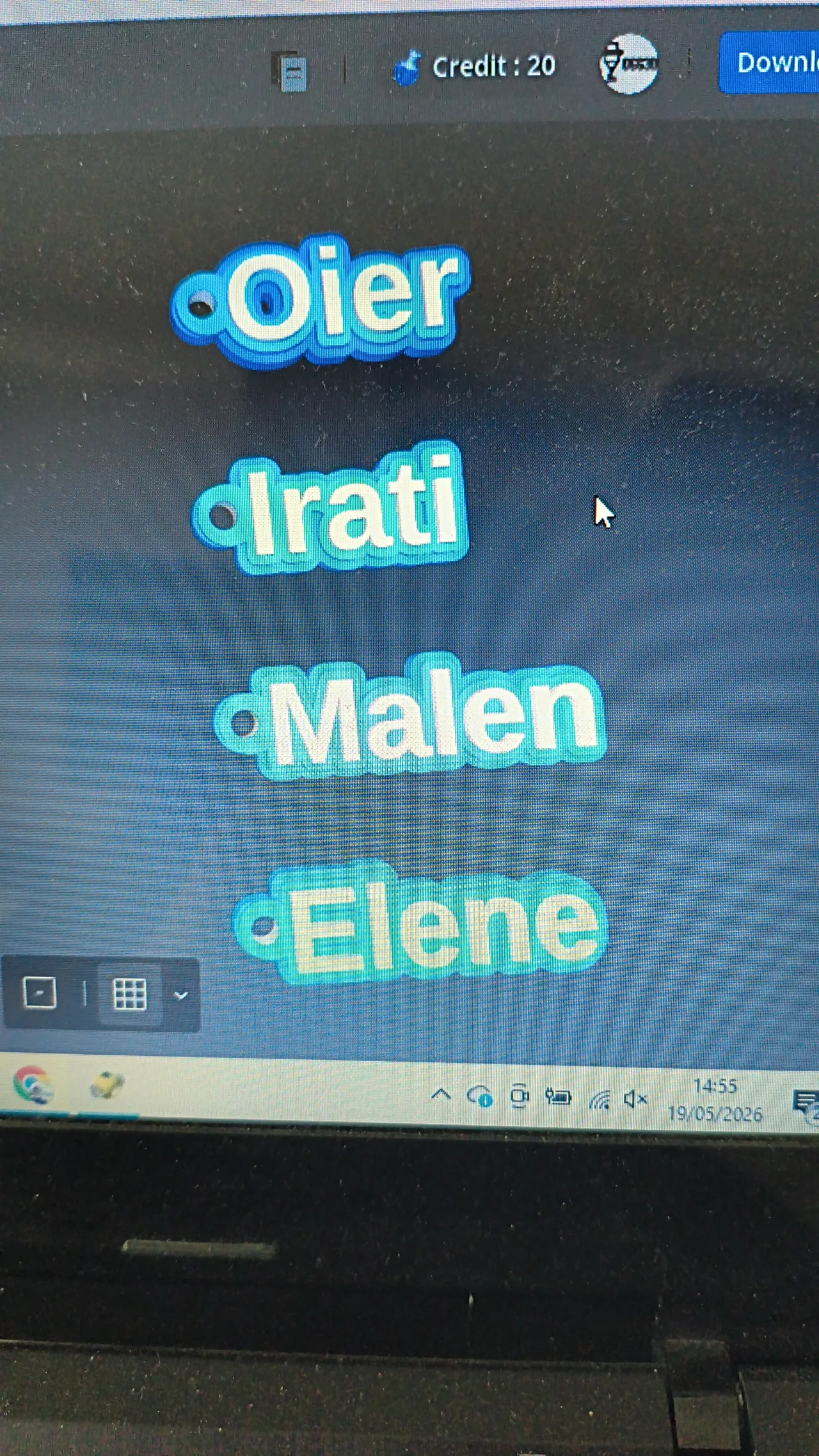 Customizable name keychain (multiple) view 4