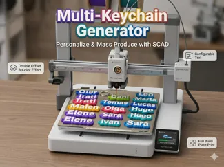Customizable name keychain (multiple)
