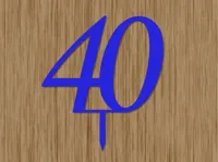 Topper chiffre 40 pour gâteau — photo 1