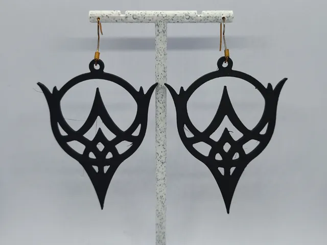 Aretes Flor de Lis Oscura