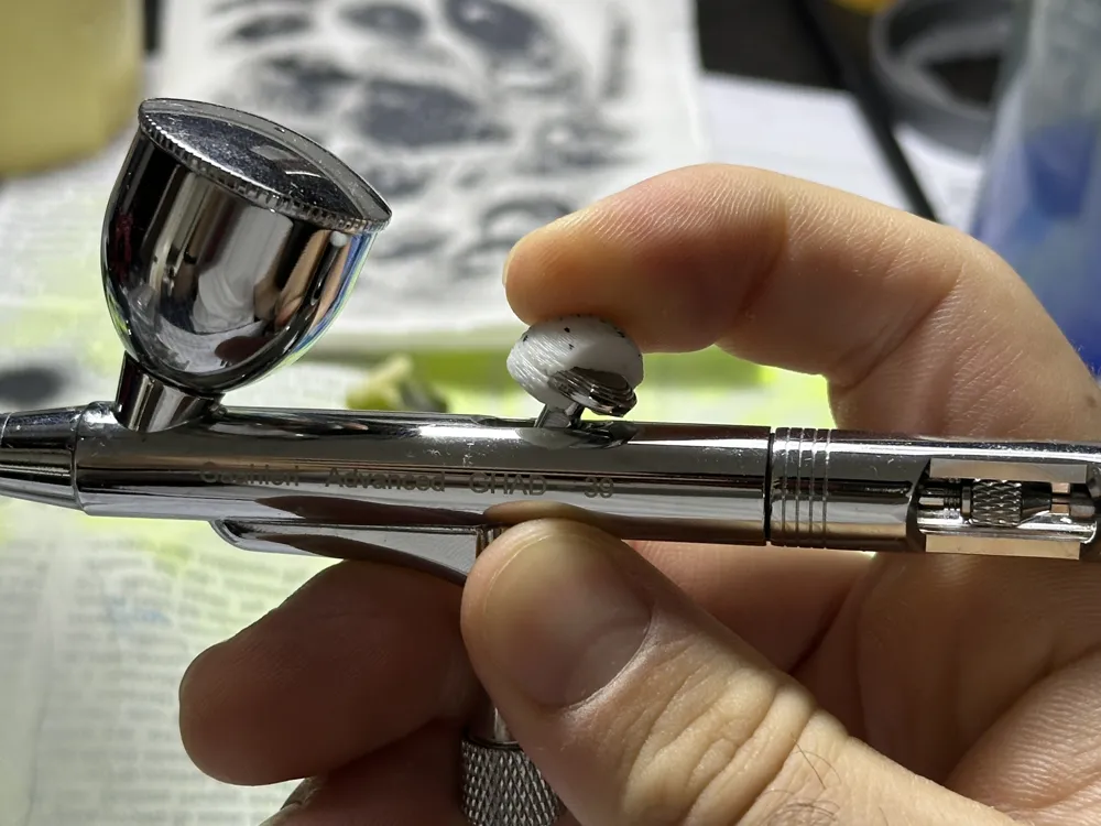 Airbrush trigger cup - Free 3D Print Model - MakerWorld