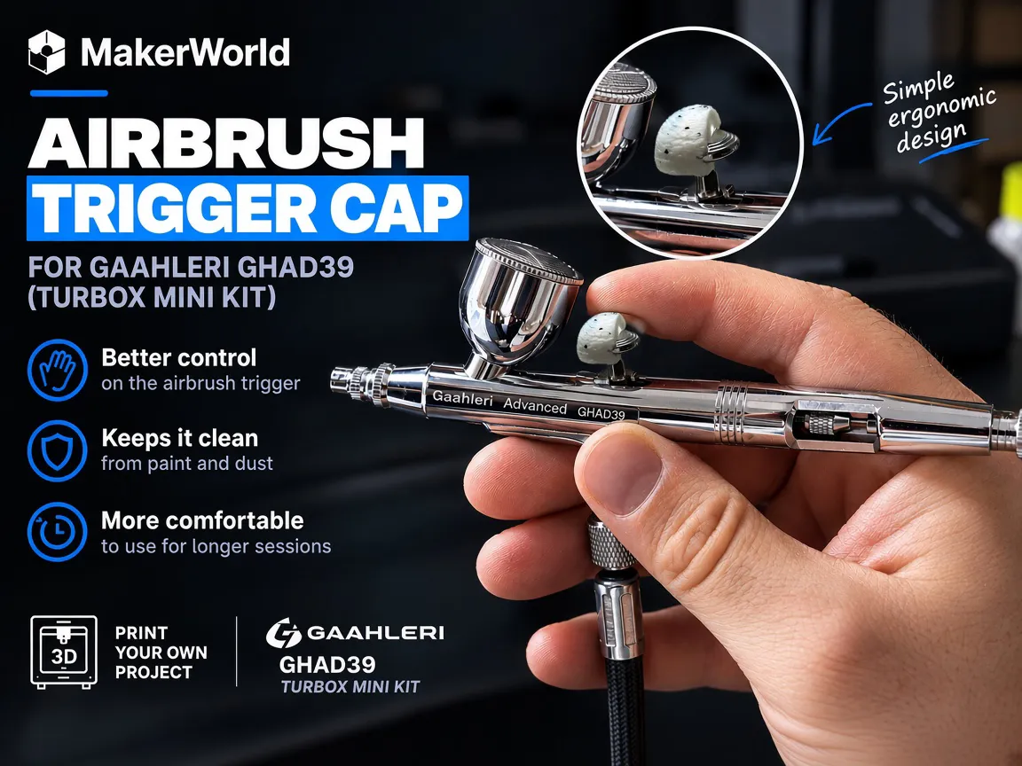 Airbrush trigger cup - Free 3D Print Model - MakerWorld