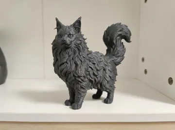Figura decorativa: Maine Coon Cat | Majestic Feline Sculpture — vista de referencia 3