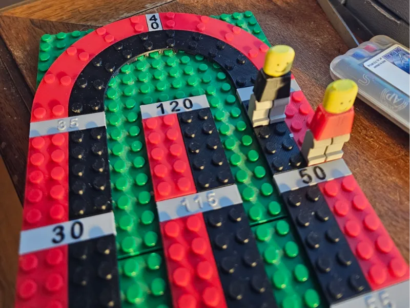 Cribbage Board made with L-word Bricks
