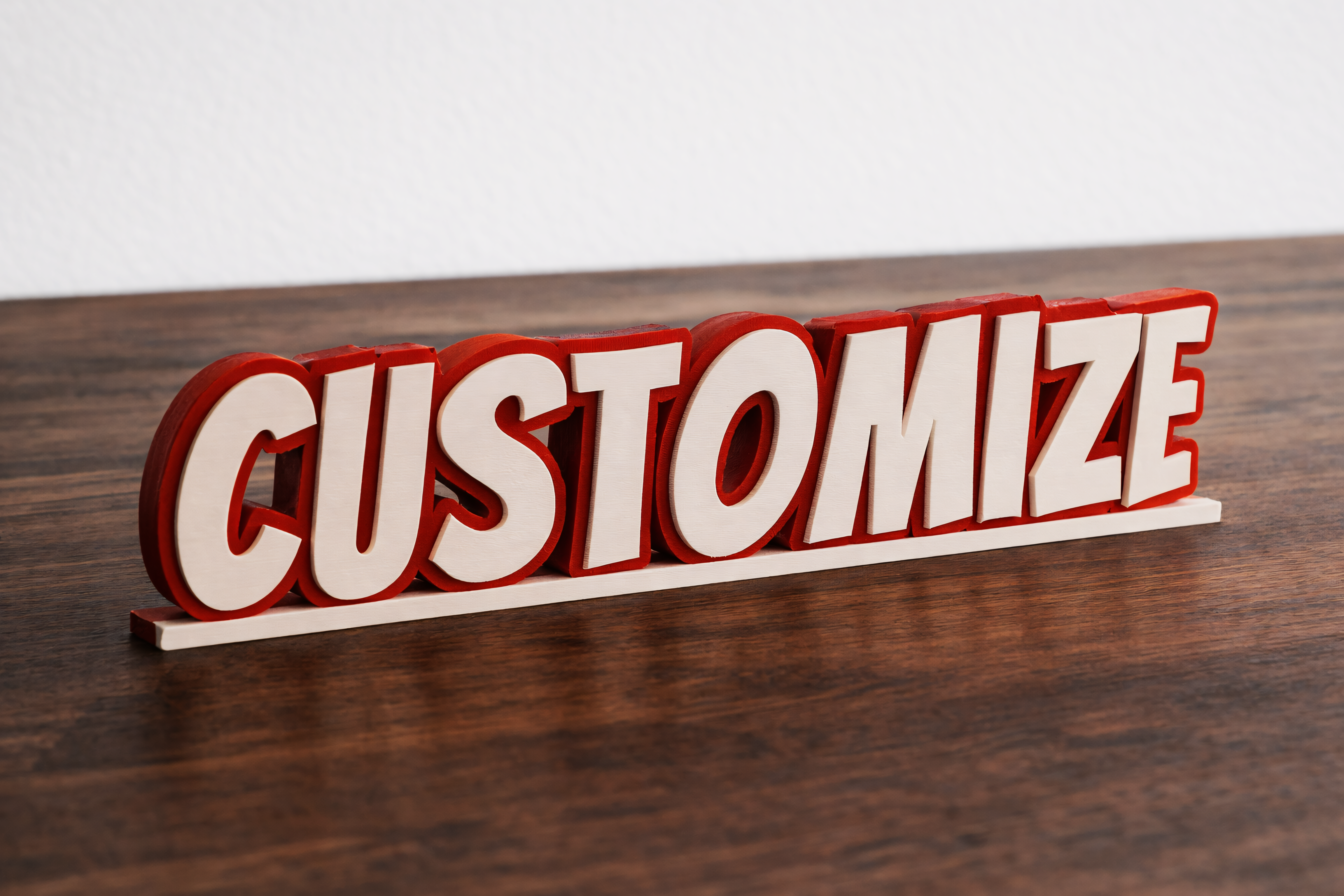 Parametric Desk Sign – Customizable Name Display - 1