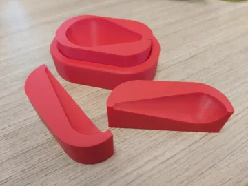Letrero o emblema decorativo: Splitable teardrop mold (x7 designs) for clay — vista de referencia 3