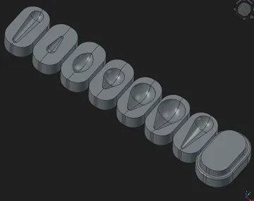 Letrero o emblema decorativo: Splitable teardrop mold (x7 designs) for clay — vista de referencia 5