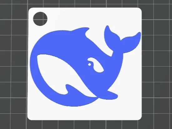 Miniatura 1 do modelo 3D deepseek钥匙扣