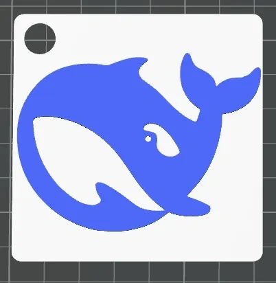 Miniatura 2 do modelo 3D deepseek钥匙扣