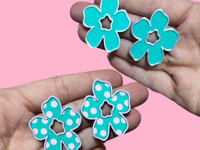 Pendientes flor