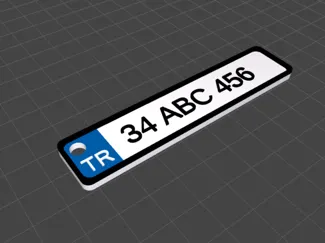 ar Plate Keychain Creator square rectangular model