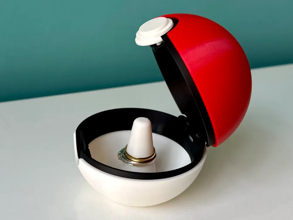 Pokeball Cone Ring Box - Free 3D Print Model - MakerWorld