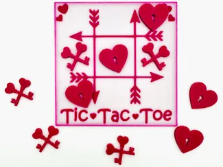 Key to My Heart Valentine's Day Tic Tac Toe 