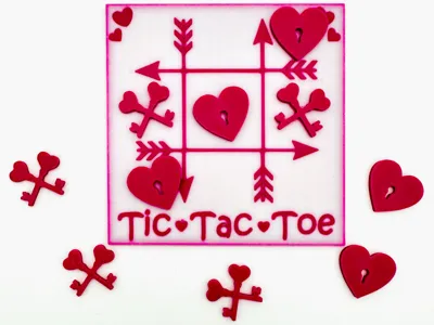 Key to My Heart Valentine's Day Tic Tac Toe 