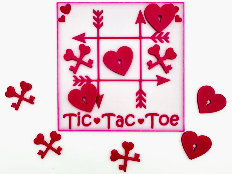 Key to My Heart Valentine's Day Tic Tac Toe 