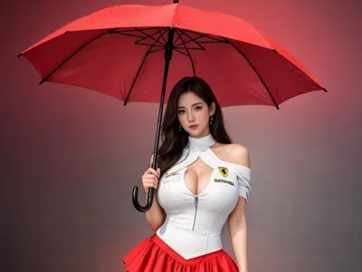 umbrella race girl