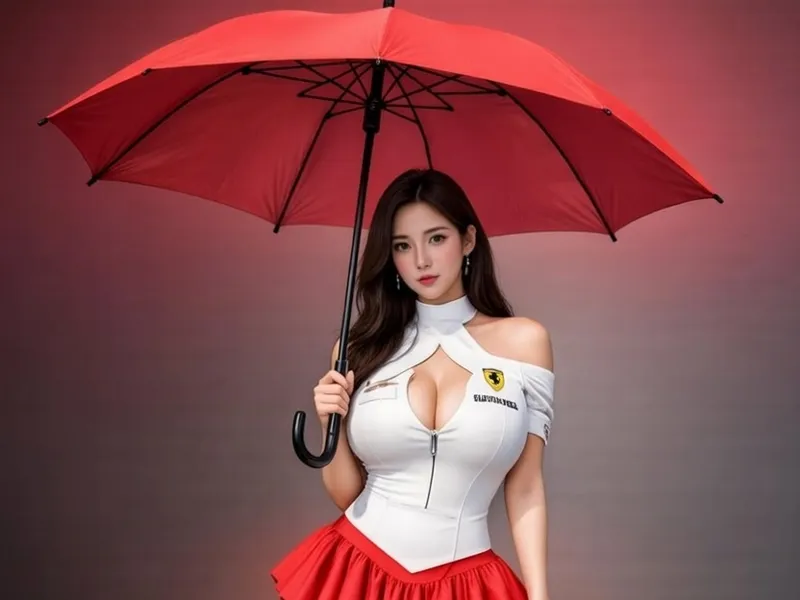 umbrella race girl