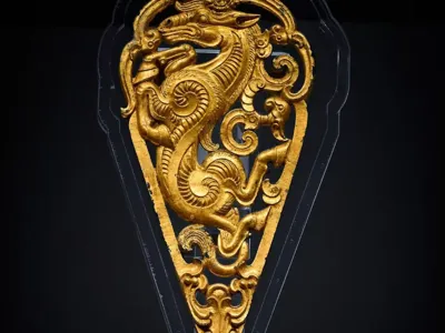 Year of the Horse Magnetic Refrigerator Magnet Gilded Bronze Danglu