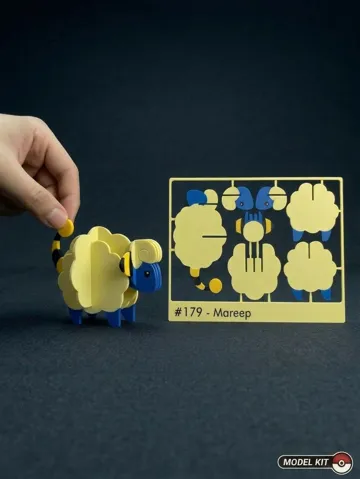 Figura decorativa: Pokemon #179 - Mareep kit card — vista de referencia 2