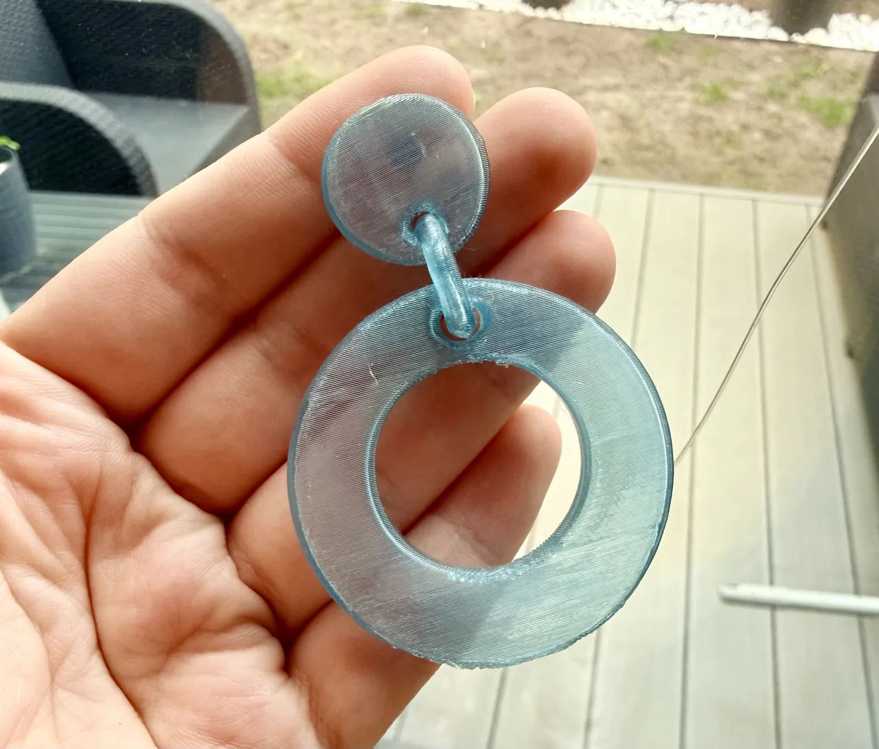Summer round earrings view 2
