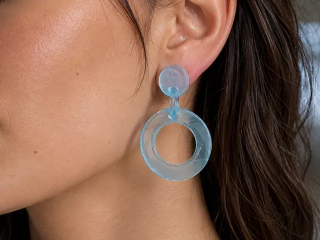 Summer round earrings