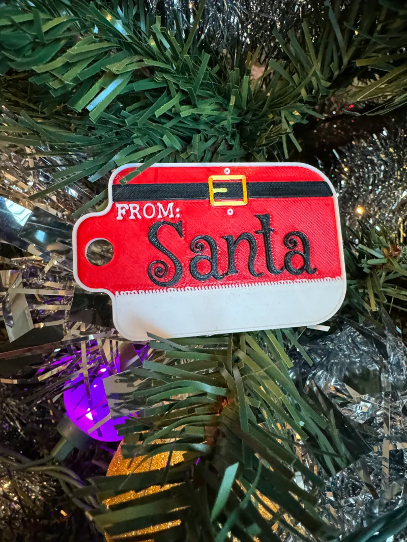 From Santa Gift Tag for Gifts and Presents 