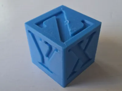 Calibration cube Inverted Y and X