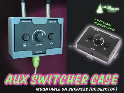 AUX Switcher Case - Mountable 3.5mm Audio Switcher