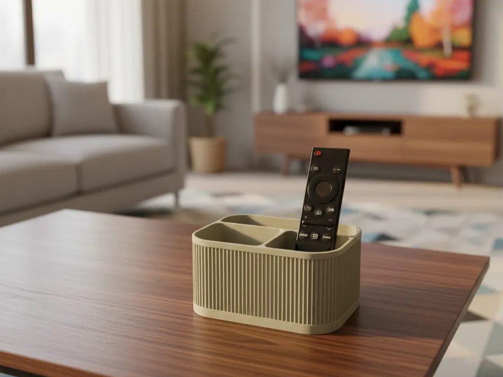 Remote Organizer - 3 spaces - Japandi Style