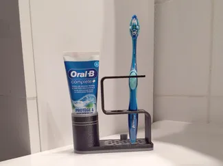 Support de brosse à dents et dentifrice 