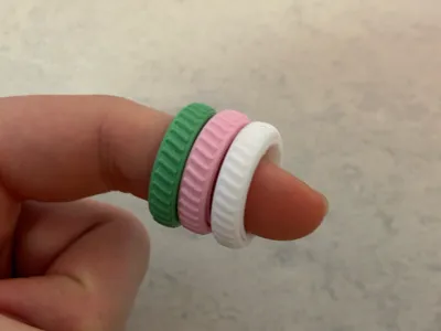 Tiny Fidget Ring - Tactile Pattern - 1,5 grams!