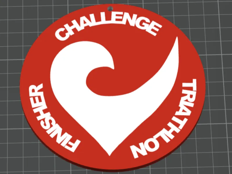 Challenge Triathlon Finisher Medal keyring
