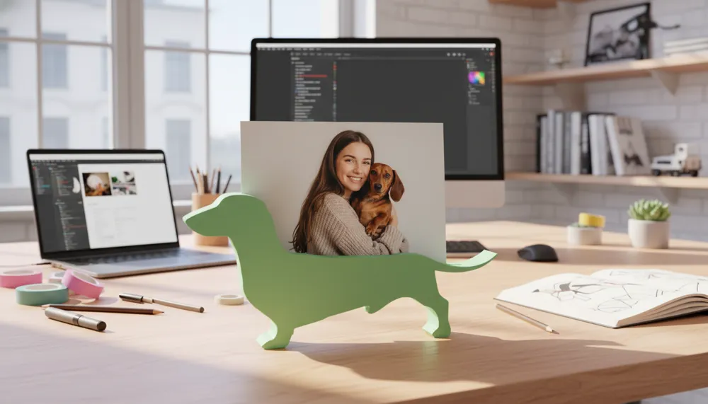 Dachshund photo frame - Free 3D Print Model - MakerWorld